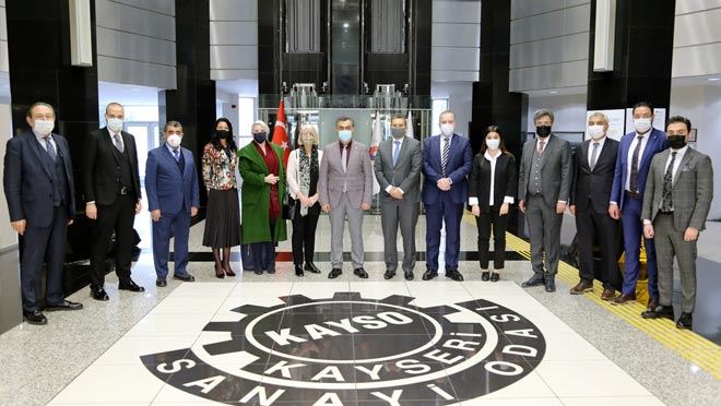 KAYSO BAŞKANI BÜYÜKSİMİTÇİ BEŞ ÜLKE BÜYÜKELÇİSİNİ AĞIRLADI