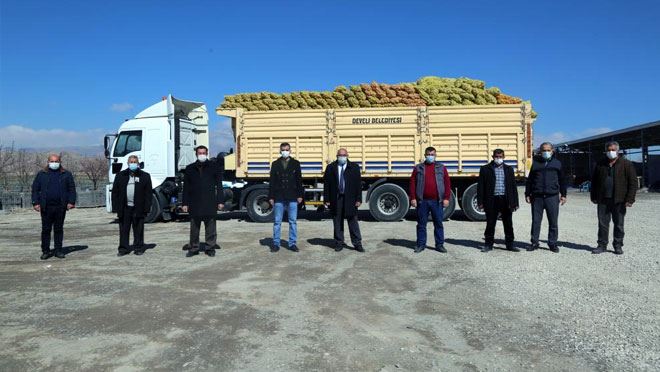 DEVELİ’DE İHTİYAÇ SAHİPLERİNE PATATES DAĞITIMINA BAŞLANDI