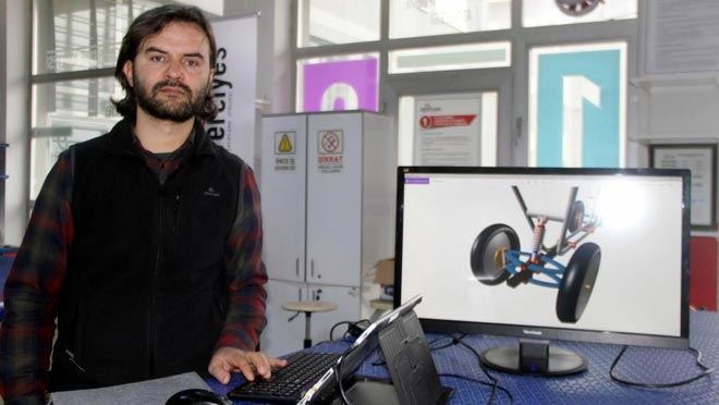 ERÜ ÖĞRETİM GÖREVLİSİNDEN KARGO ARAÇLARI VE MOTOSİKLETLERİNİ RAHATLATACAK BULUŞ