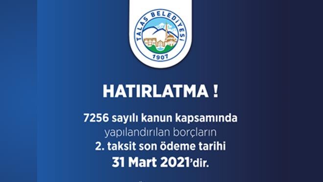 YAPILANDIRMA 2. TAKSİTTE SON GÜNLER