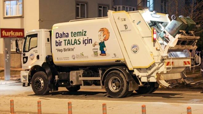 TALAS BELEDİYESİ ÇÖP TOPLAMA SAATLERİNİ GÜNCELLEDİ