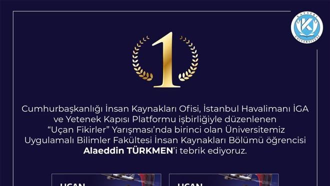 KAYÜ ÖĞRENCİSİ, “UÇAN FİKİRLER YARIŞMASINDA” BİRİNCİ OLDU