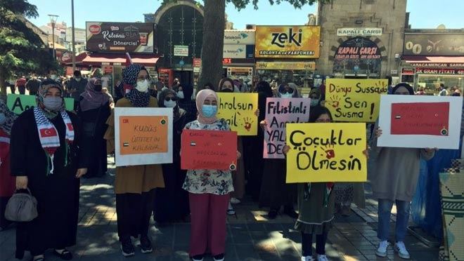 KAYSERİLİ ANNELERDEN FİLİSTİN’E DESTEK