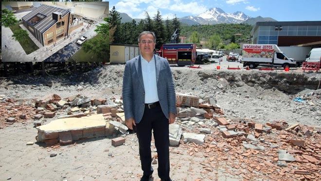 HALİT ÖZKAYA KÜTÜPHANESİ YAPIMINA BAŞLANDI