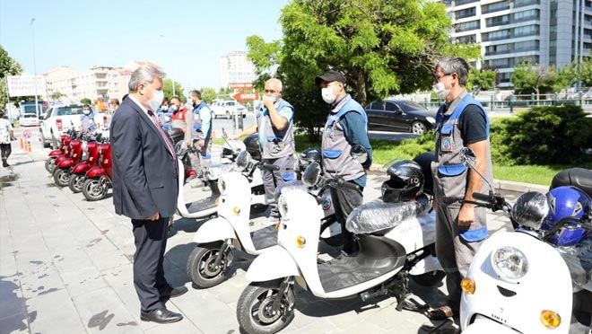 ÇEVRECİ BELEDİYEDEN 10 ADET ELEKTRİKLİ MOTOSİKLET