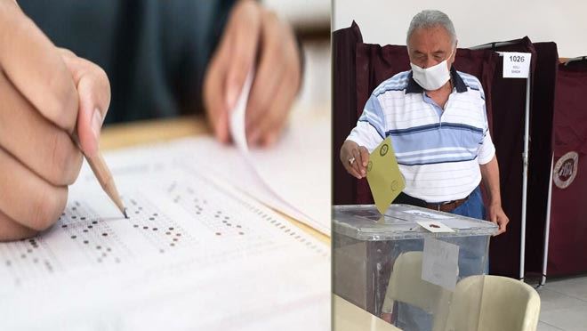 BİR YANDA LGS SINAVI BİR YANDA MUHTARLIK SEÇİMİ YAPILDI  