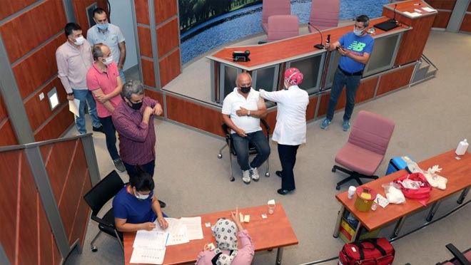 KASKİ’DE AŞI SEFERBERLİĞİ