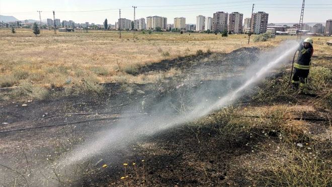 YÜKSEK GERİLİM HATTINA KONAN KARGALAR YANGINA NEDEN OLDU