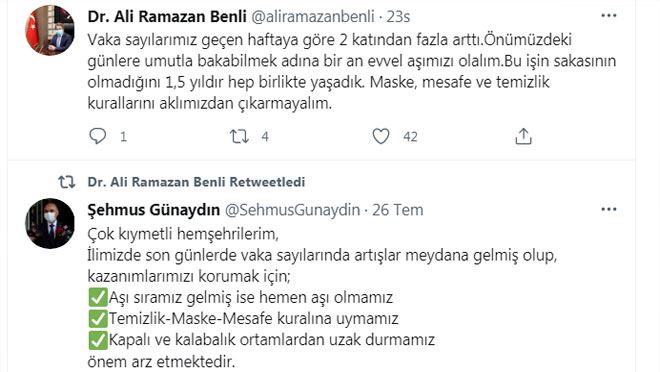 BENLİ: “VAKA SAYIMIZ İKİ KAT ARTTI”