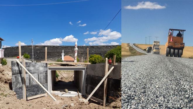 BAŞKAN BÜYÜKKILIÇ “KIRSALDA 5 BÖLGEDE YOL ÇALIŞMALARI SÜRÜYOR”