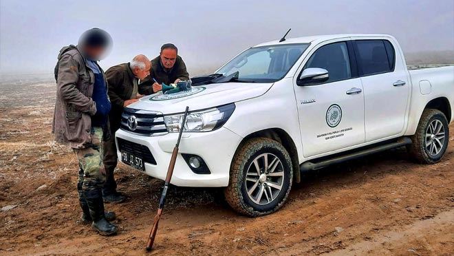 Kaçak Avcıya cezai işlem