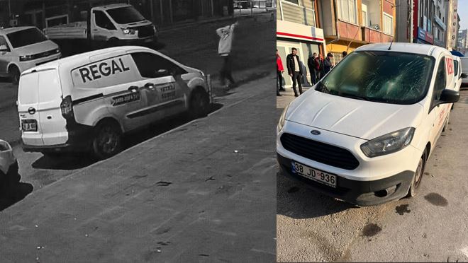 Kimse ne yaptığına anlam veremedi, taşla arabaların camını kırdı