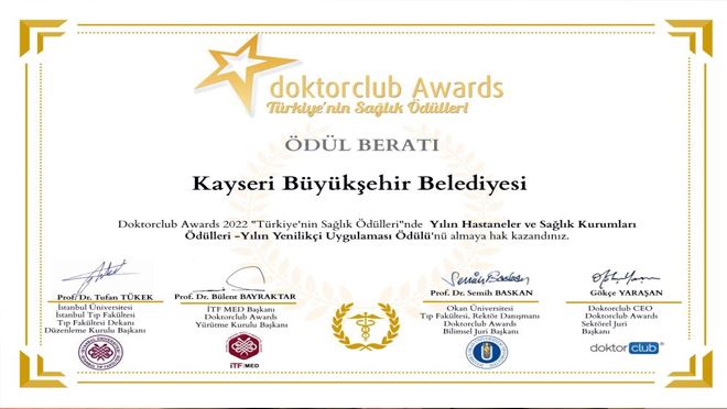 Başkan Büyükkılıç’a Hospice Projesi tebriği
