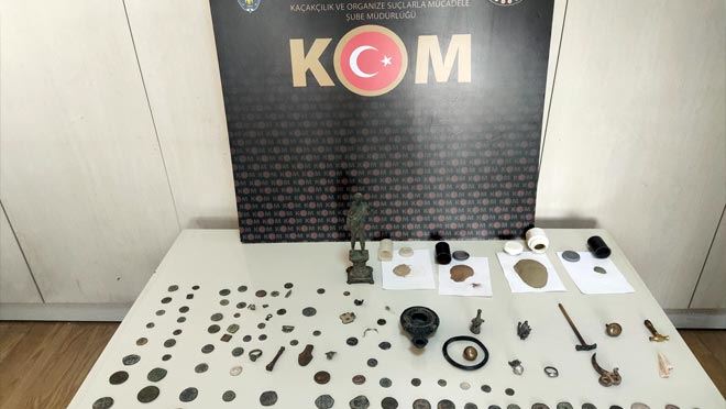 Tarihi eser kaçakçısına baskın