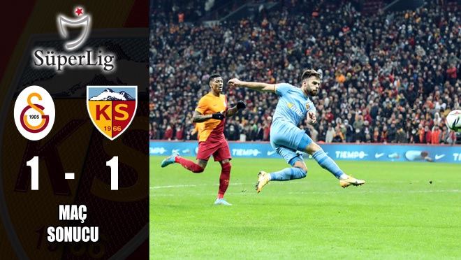 Kayserispor galibiyeti kaçırdı