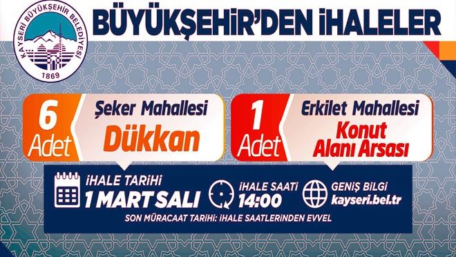 İhale ile arsa ve dükkan satılacak