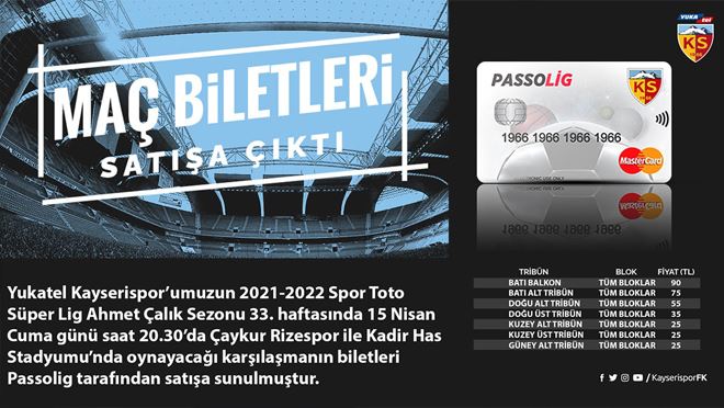 Kayseri-Rize biletleri satışa çıktı