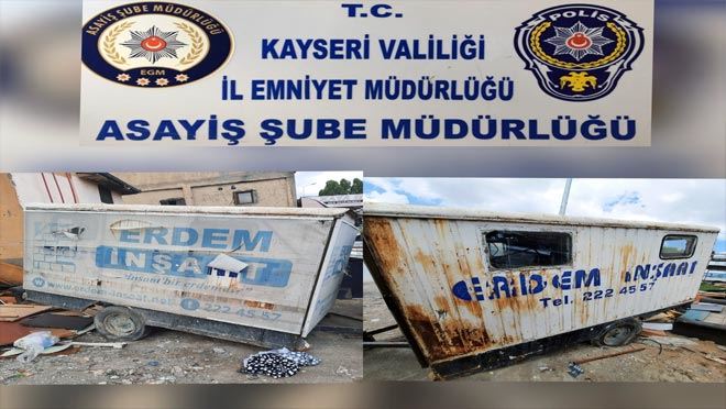 Konteyner hırsızları kıskıvrak yakalandı
