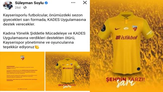 Bakan Soylu’dan, Kayserispor’a ‘KADES’ teşekkürü