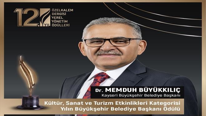 Büyükkılıç yılın belediye başkanı seçildi
