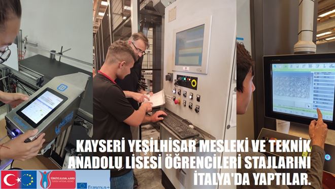 Yeşilhisar Meslek Lisesi Öğrencileri İtalya’da Staj Yaptı