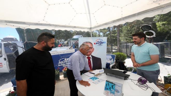 Başkan Büyükkılıç iletişim küresi’nde