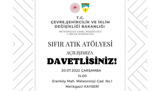 Kayseri’de ‘Sıfır Atık Atölyesi’ açılıyor