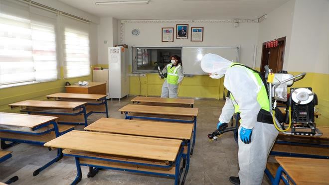      Talas okullarında yarıyıl tatili temizliği 