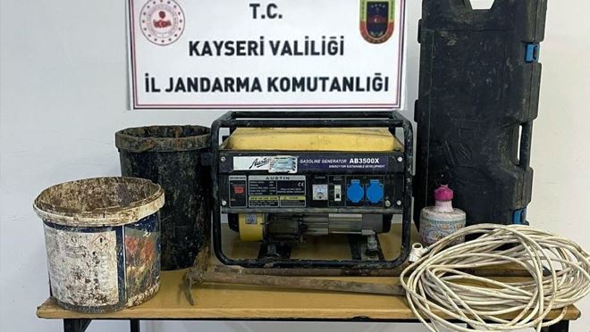 Kayseri’de izinsiz kazı operasyonu