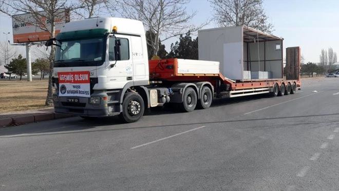Büyükşehir’den deprem bölgesine 2 konteyner mutfak ve 1 konteyner yatakhane daha