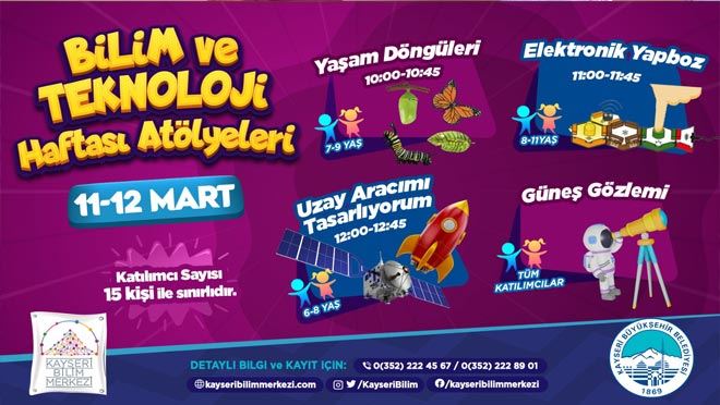   Bilim ve teknoloji haftası atölyeleri