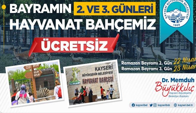   Hayvanat Bahçesi bayramda iki gün ücretsiz