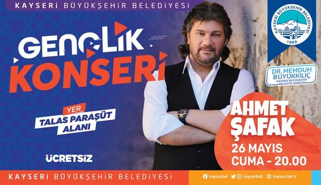 Gençler Ahmet Şafak’ın şarkıları ile coşacak