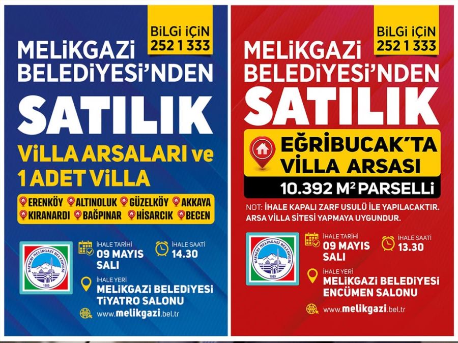  Satılık villa ve villa arsası ihalesi