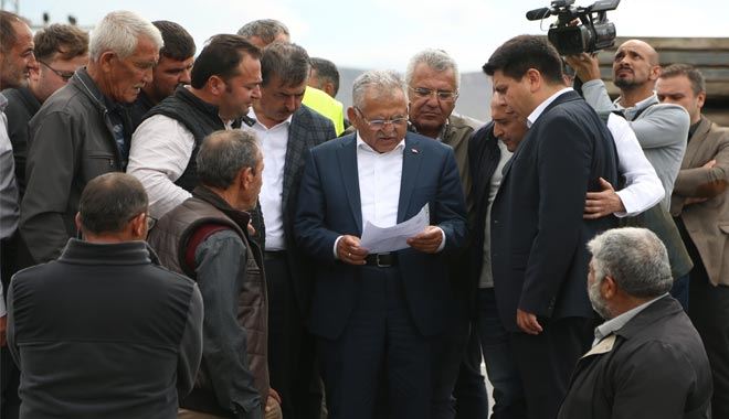  Büyükkılıç Yeşilhisar’da incelemelerde bulundu