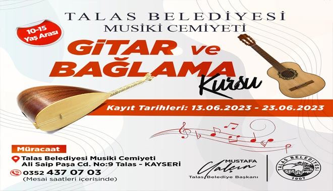   Talas musiki cemiyeti’nde kayıtlar başladı