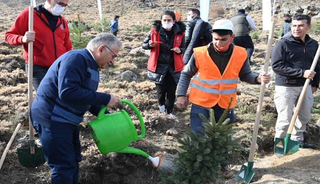 Büyükşehir’den yol ve refüjlere 15 bin, ilçelere 225 bin fidan