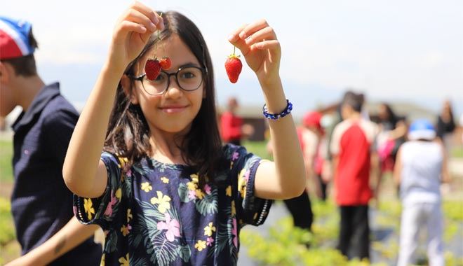  Doğal ürünler bahçesi minik yürekleri ağırladı