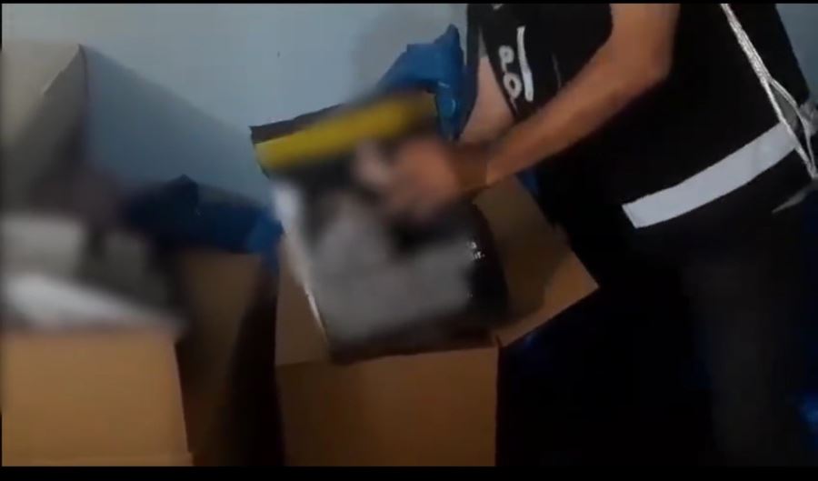 baskında 1 milyon adet boş makaron ele geçirildi