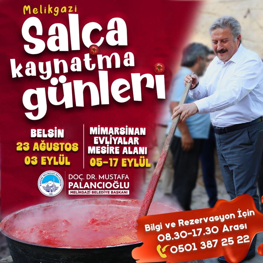 Melikgazi’de geleneksel salça kaynatma günleri başlıyor