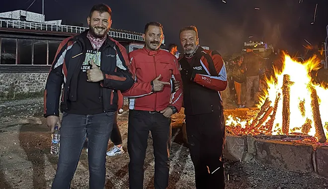 Kayseri’de motosikletliler zirvede buluştu