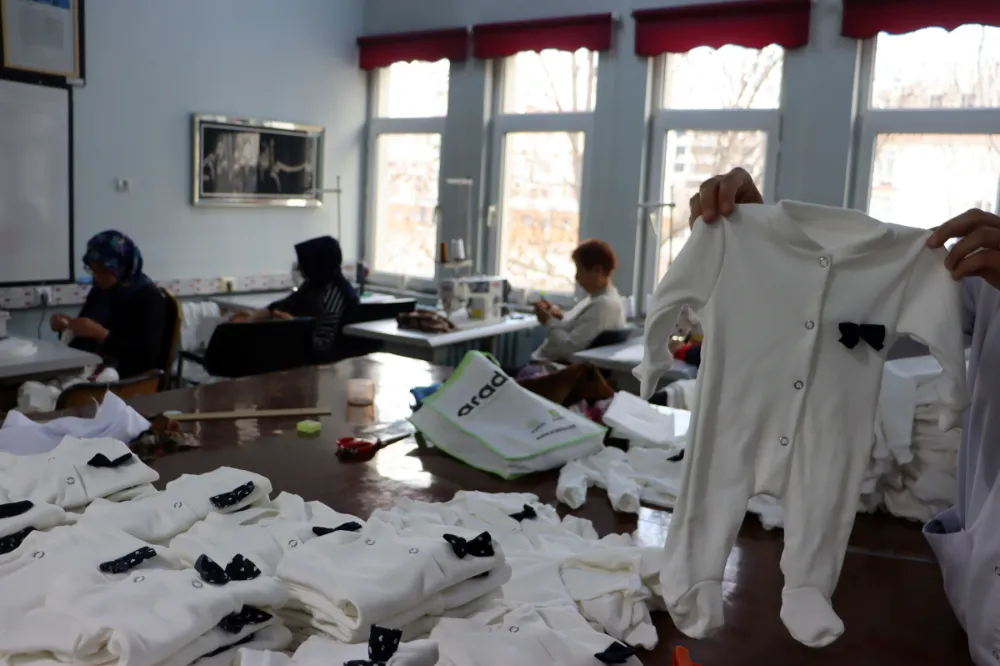 Gazzeli bebeklerin zıbınları Kayserili kadınlardan