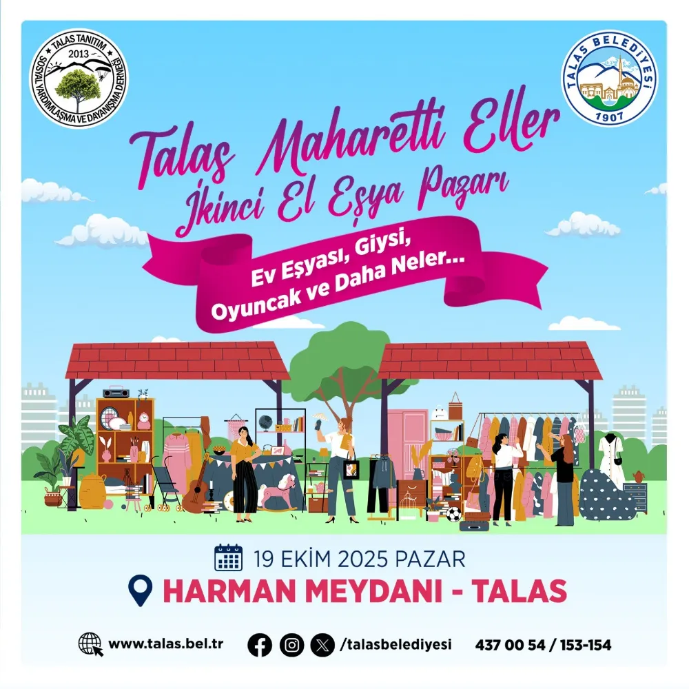 Talas’ta ikinci el eşya pazarı açılıyor!