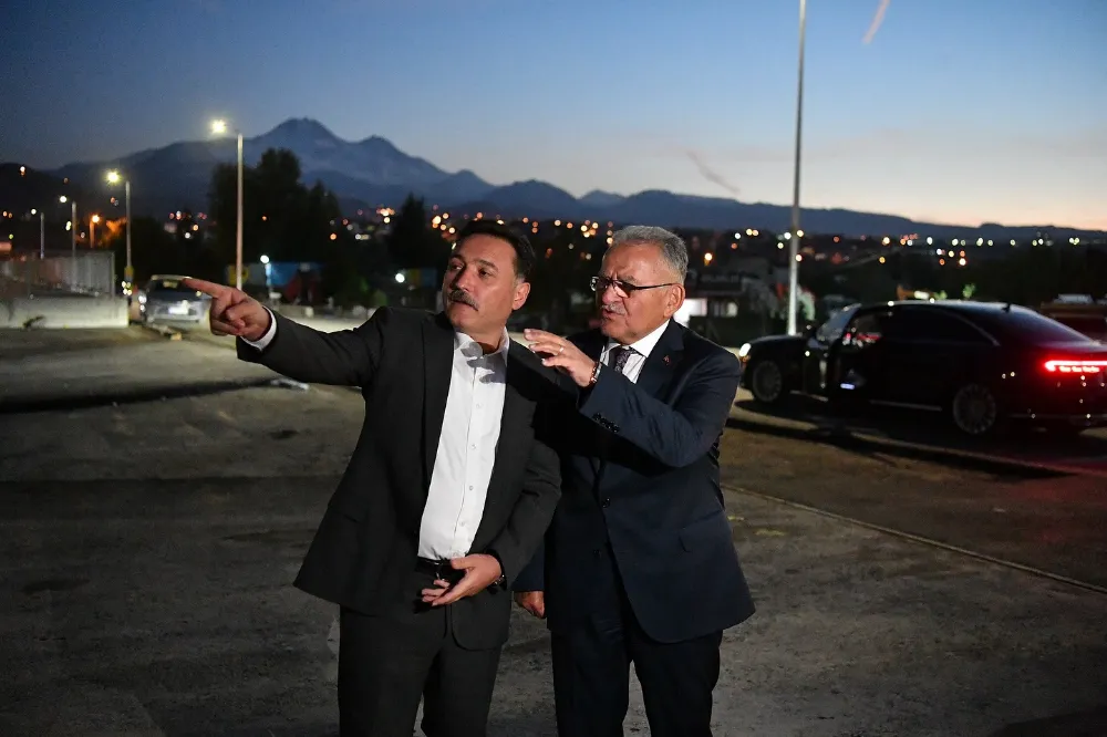 Vali Çiçek ve Başkan Büyükkılıç, katlı kavşak çalışmasını inceledi