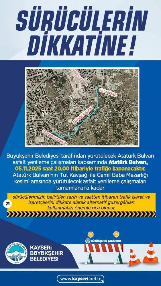  Büyükşehirden sürücülere ‘alternatif yol’ uyarısı