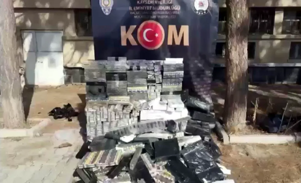 10 bin paket kaçak sigarayı ele verdi