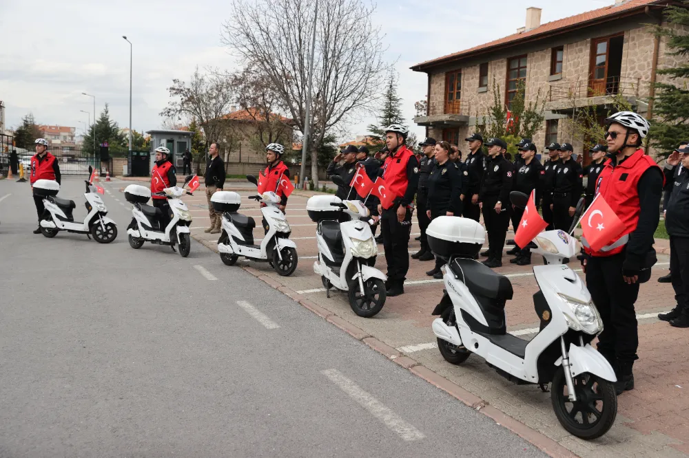 Emniyet Müdürlüğüne tahsis edilen 21 araç hizmete alındı