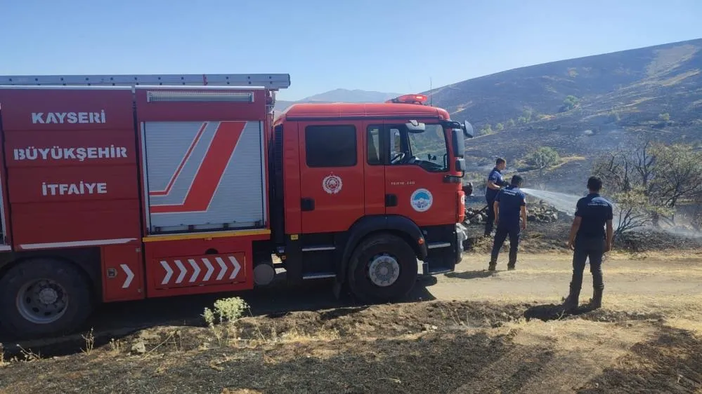 Kayseri itfaiyesinden, komşu illerdeki yangınlara destek