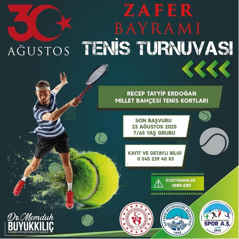  Zafer Bayramı heyecanı tenis kortlarına taşınıyor