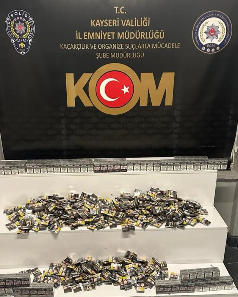 1000 paket kaçak sigara ele geçirildi